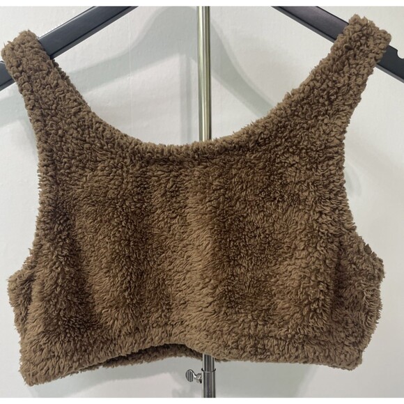 Teddy Bear Large Fuzzy Crop Top - Picture 3 of 4